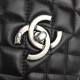 Large Chanel Coco Grained Black Lambskin with Black Handle A92993