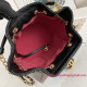 AS2057 Black lambskin Gold Tone Metal